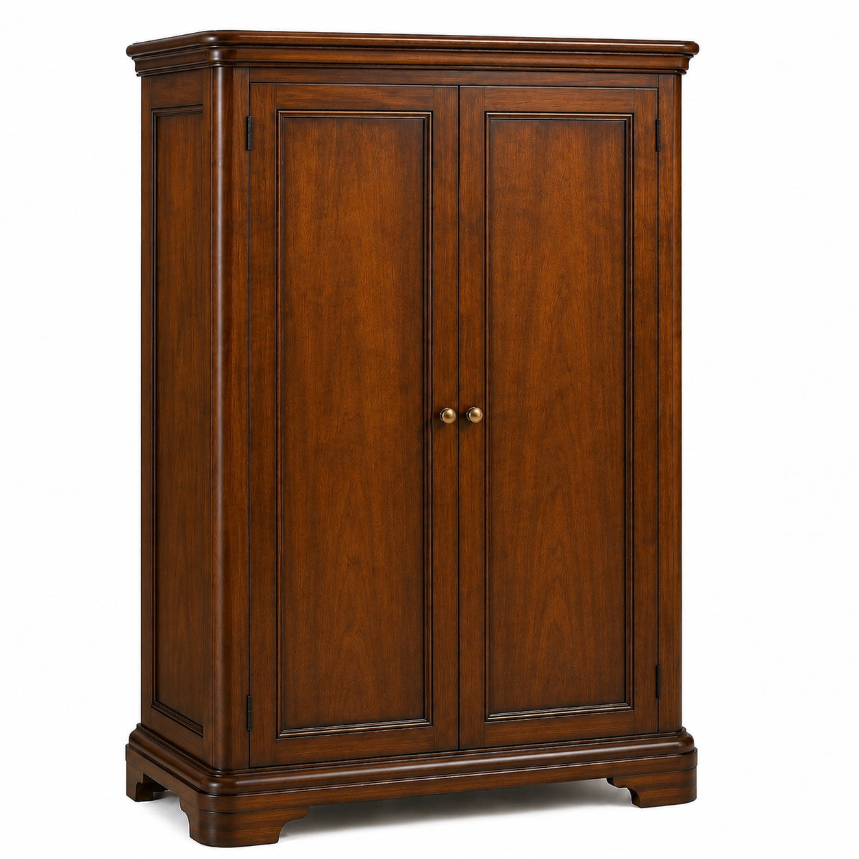 Toulouse Sleigh French 2 Door Wardrobe -  Mahogany