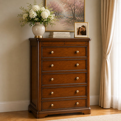 Toulouse Sleigh French Tall Chest of Drawers