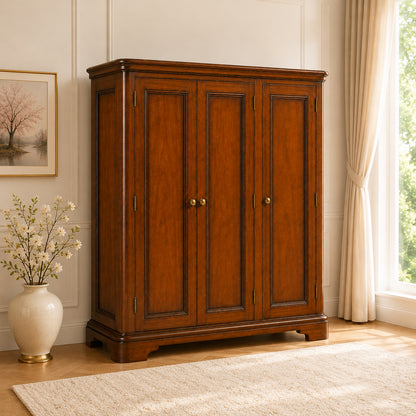 Toulouse Sleigh French Triple Wardrobe