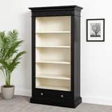 Traditional French Open Black Bookcase