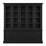 Traditional French Large Display Cabinet - Black