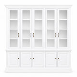 Traditional French Large Display Cabinet - White