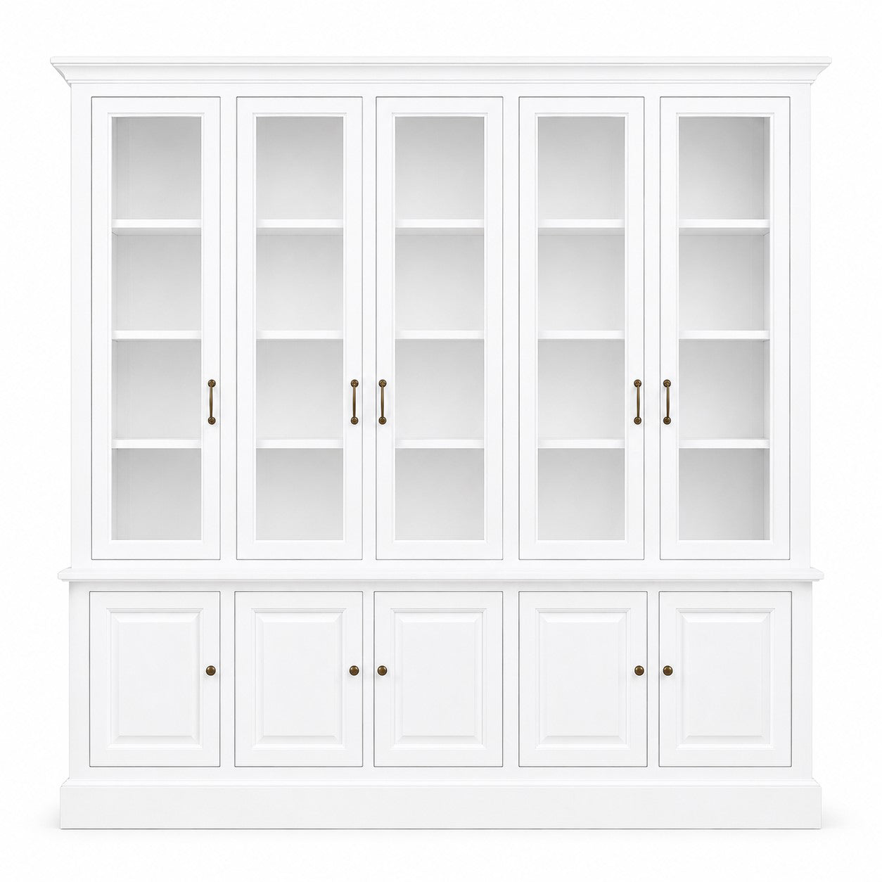 Traditional French Large Display Cabinet - White