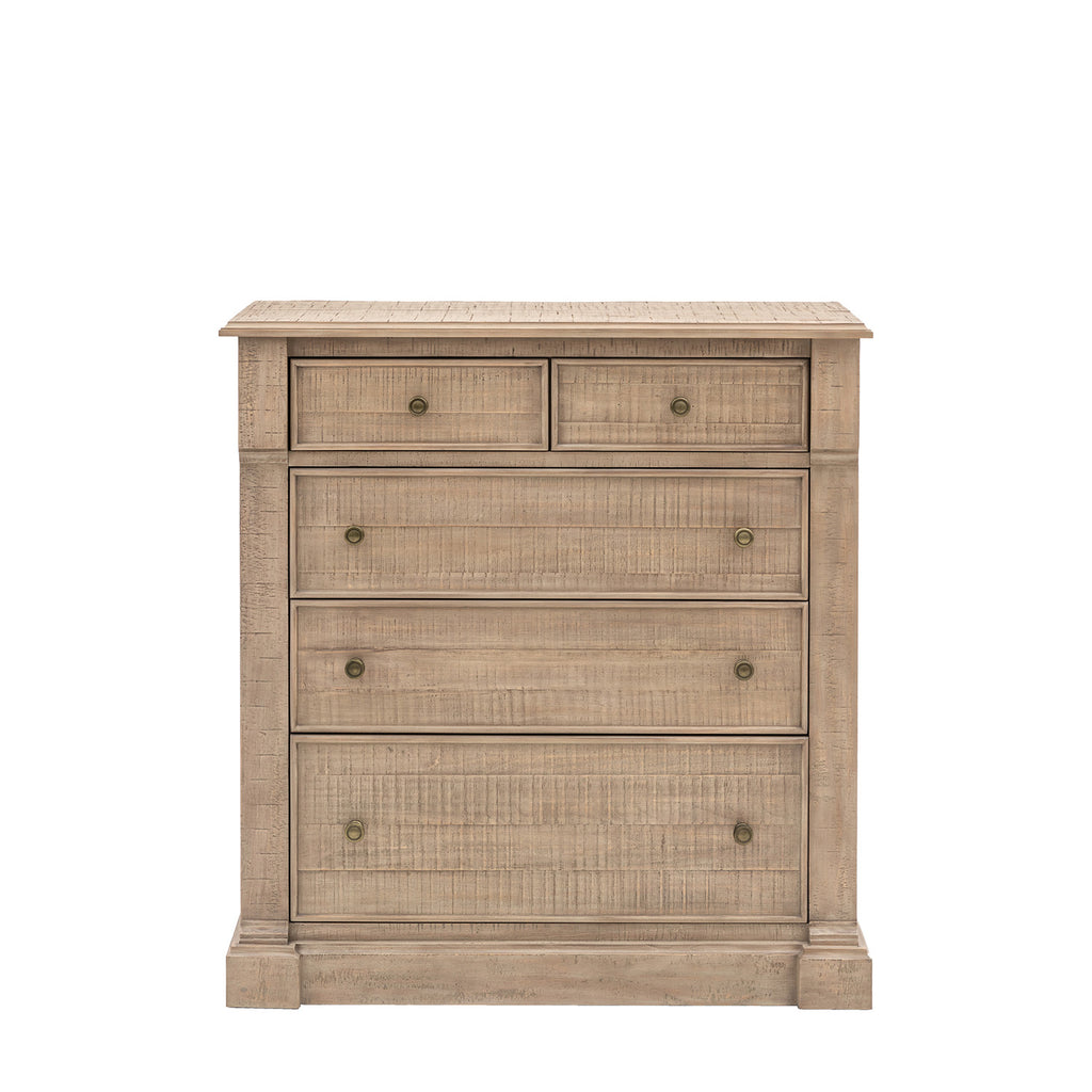 Vancouver Contemporary French Sleigh 5-Drawer Chest