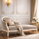 Versailles French Chaise with Gold Highlights