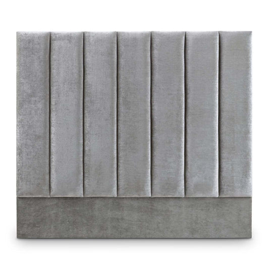 Vertically Panelled Silver Headboard