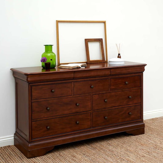 Willis Gambier Antoinette French Sleigh Wide 4+3 Drawer Bedroom Chest