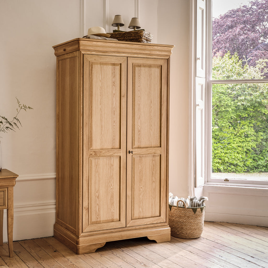 Willis Gambier Bordeaux Oak French Double Wardrobe