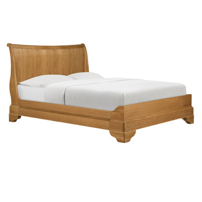 Bordeaux French Sleigh Oak Bed