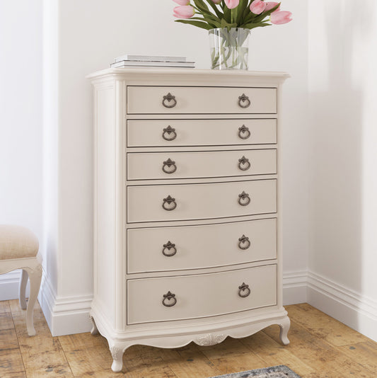Willis Gambier Ivory French 6 Drawer Tall Chest