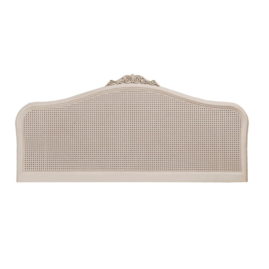 Willis Gambier Ivory French Rattan Headboard