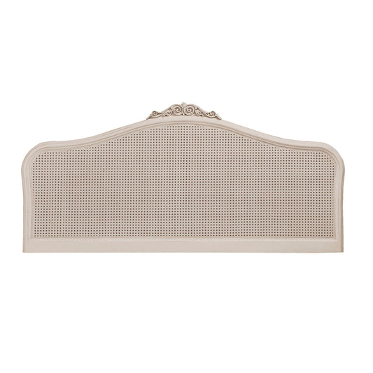 Willis Gambier Ivory French Rattan Headboard