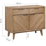 Willis Gambier Sorrento Contemporary 2 Door Sideboard measurements 