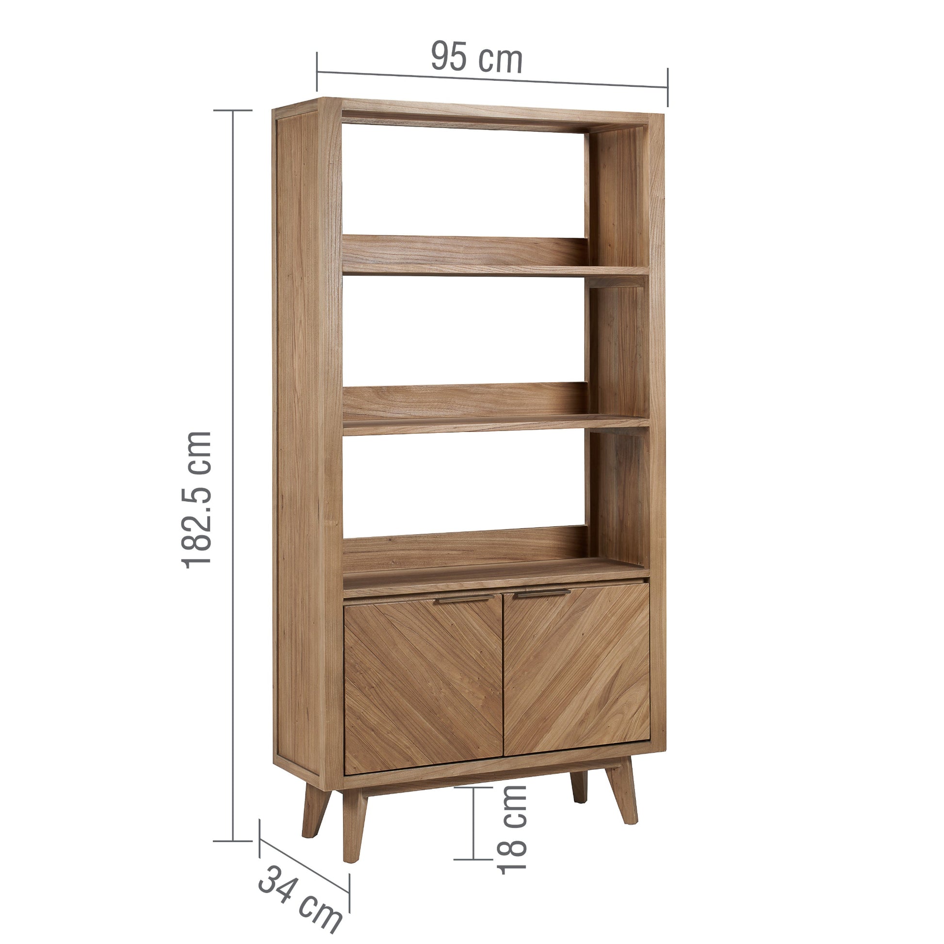 Willis Gambier Sorrento Contemporary Bookcase measurements 