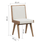 Willis Gambier Sorrento Contemporary Dining Chair (Pair) measurement 