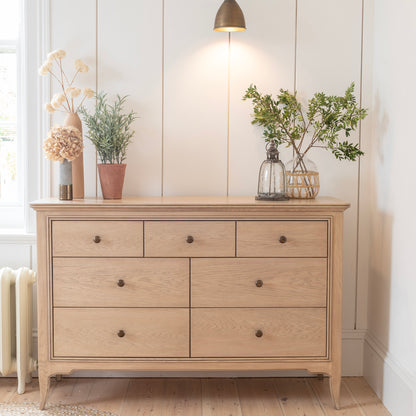 Willis Gambier Toulon Oak French Wide Chest of Drawers