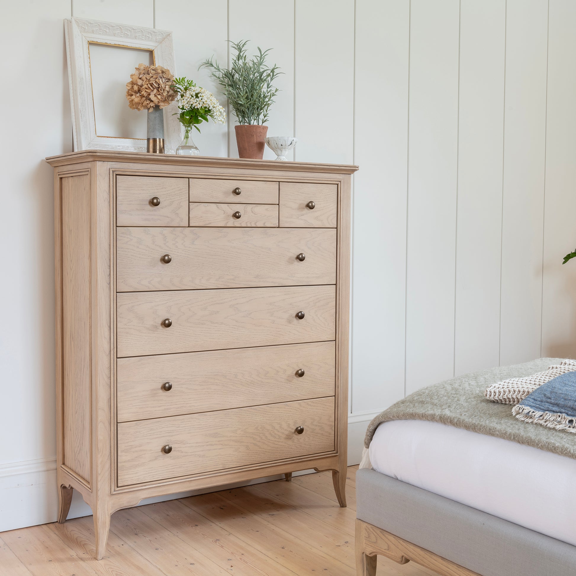 Willis Gambier Toulon Oak French Tall Chest of Drawer