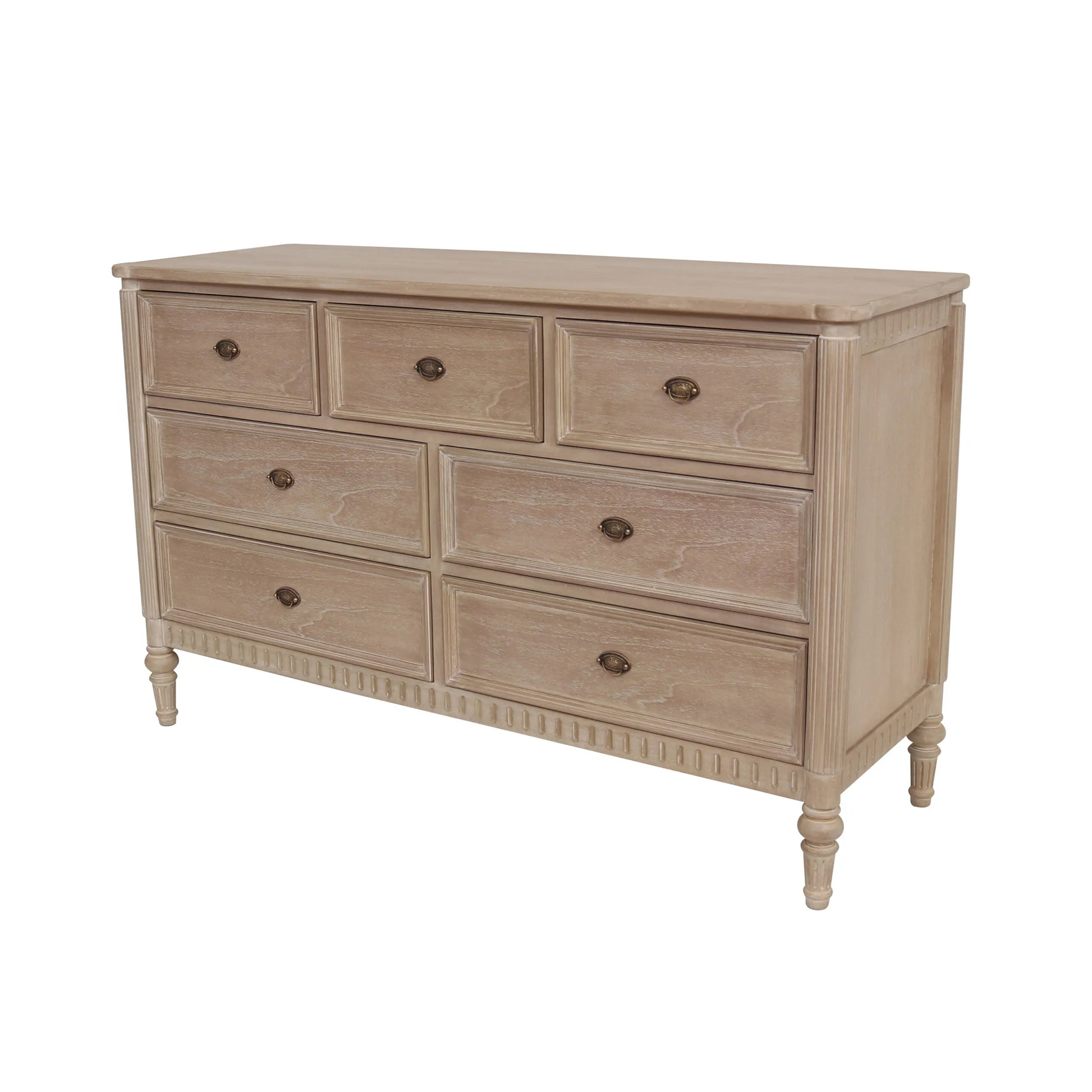 Willow French 7 Drawer Wide Bedroom Chest