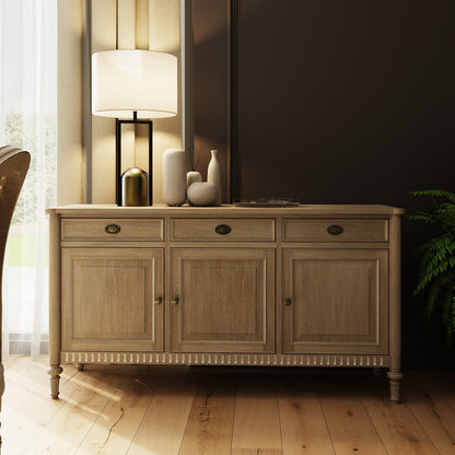 Willow French Limed Wash 3 Door Sideboard