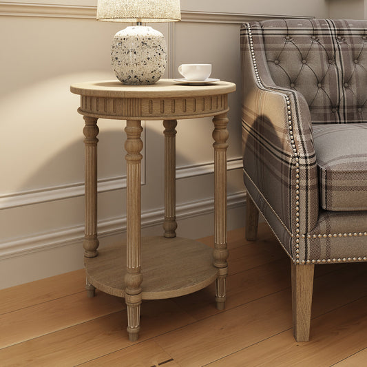 Willow French Limed Wash Side Table