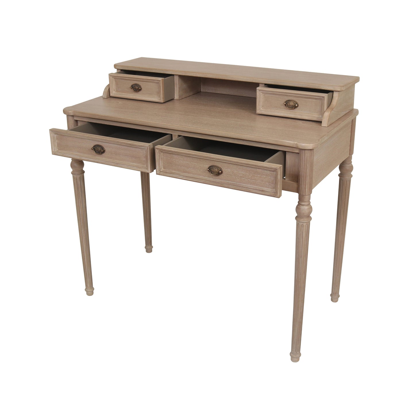 Willow Lime Washed French Dressing Table - Internal Drawer View