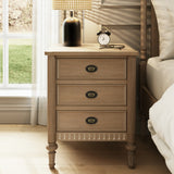Willow Lime Washed French Bedside Table