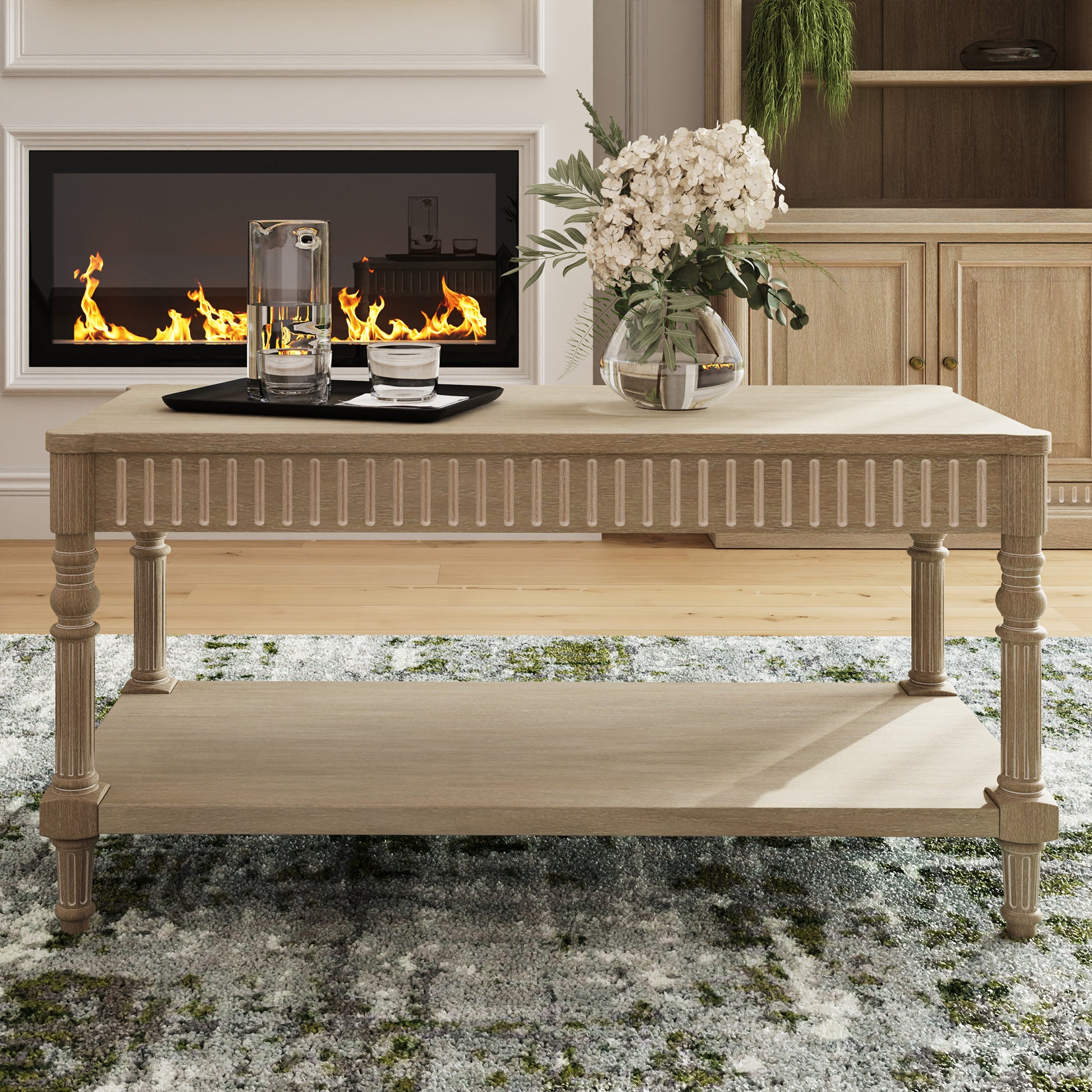 Willow Lime Washed French Coffee Table