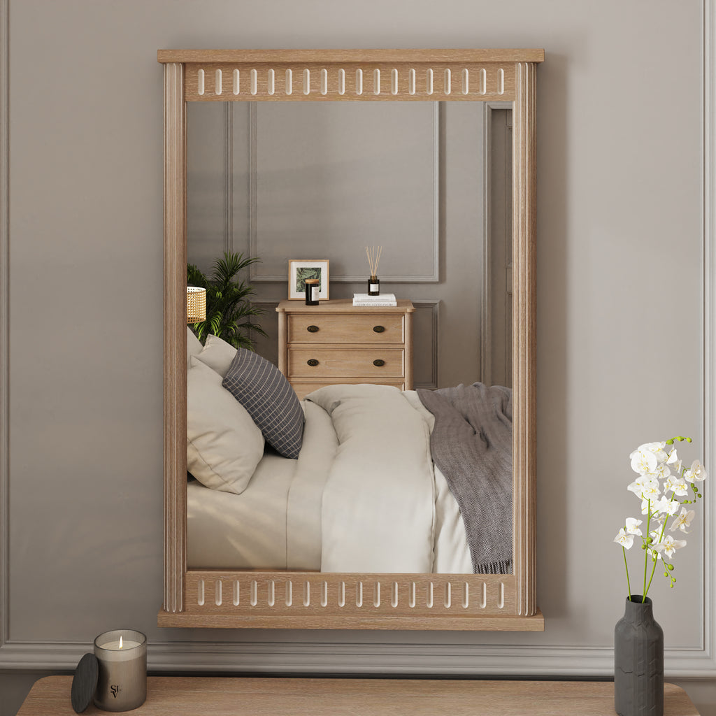 Willow Lime Washed French Wall Mirror