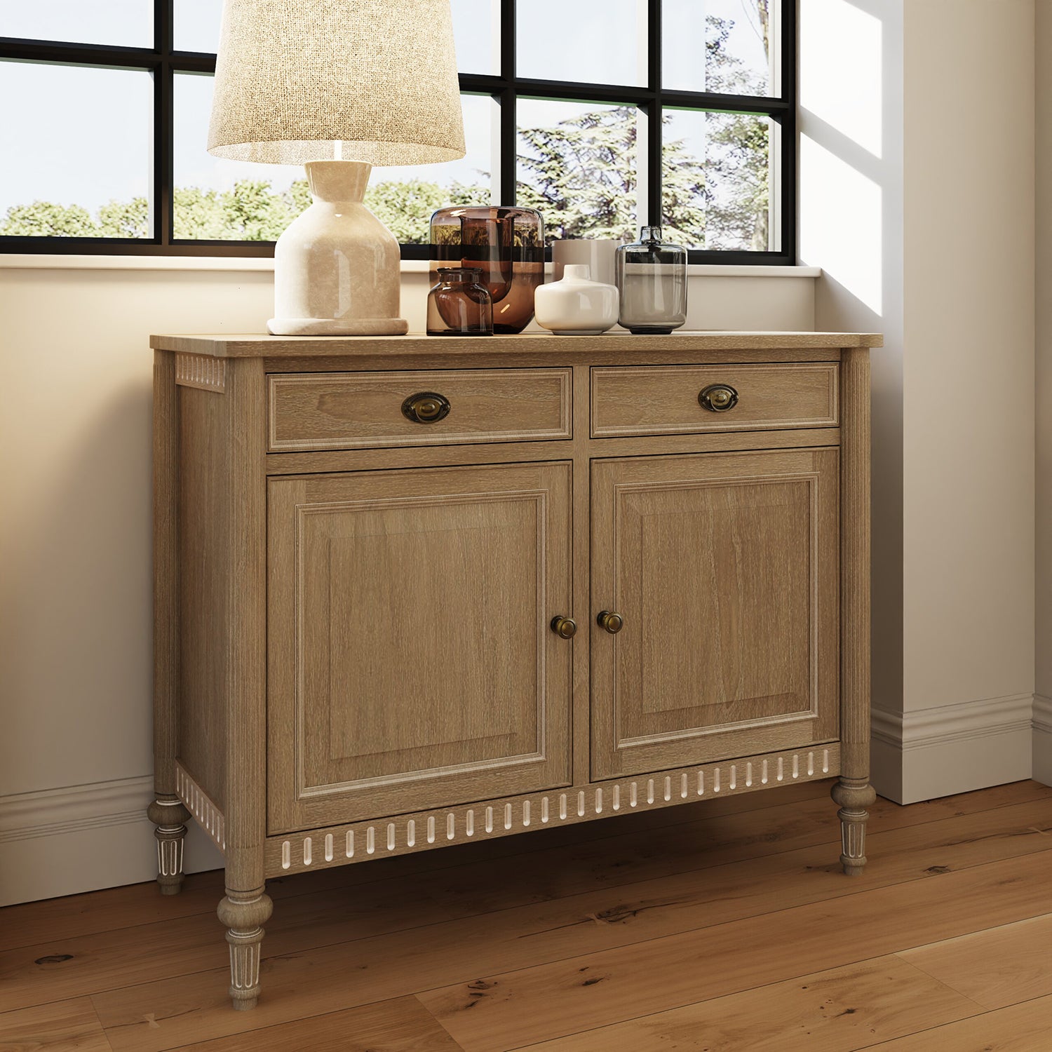 Willow Limed Wash French Small Sideboard