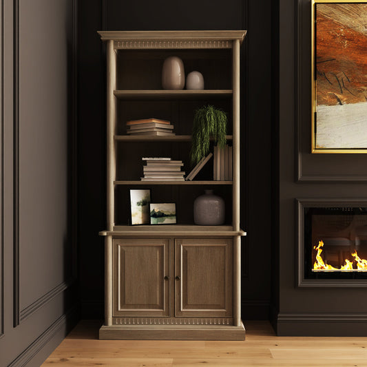 Willow Limed Wood French Small Bookcase