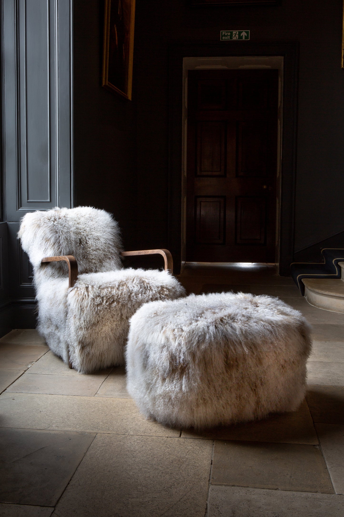 Yetti-Ewe Merino Luxury Wool Armchair Chair & Footstool