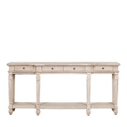 Acacia 4 Drawer French Breakfront Console Table