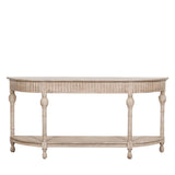 Acacia Wooden Curved French Console Table
