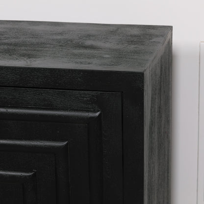 Black Contemporary 3 Door Sideboard