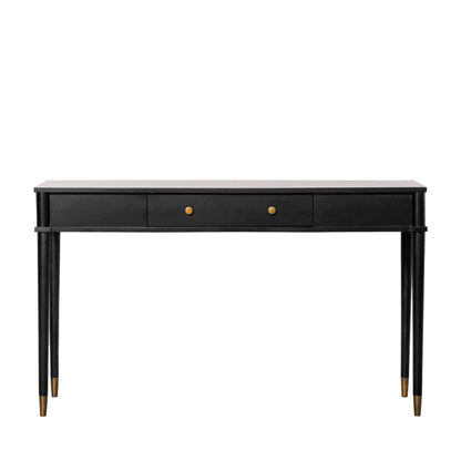 Black Painted Console Table with Drawer