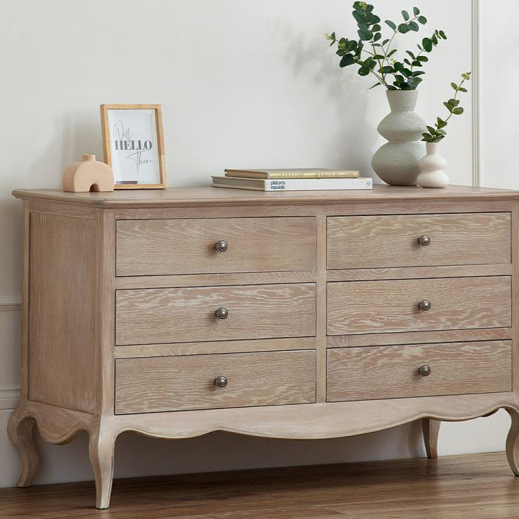 Camille French 6 Drawer Wide Chest