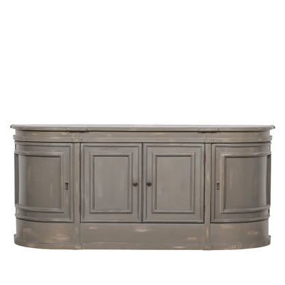 Distressed French Grey Curved Sideboard