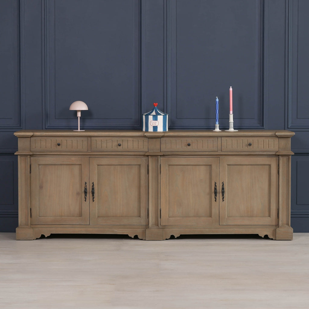 Rustic French Classical 4 Door Sideboard