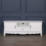 French Style White TV Cabinet