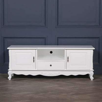 French Style White TV Cabinet