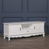 French Style White TV Cabinet