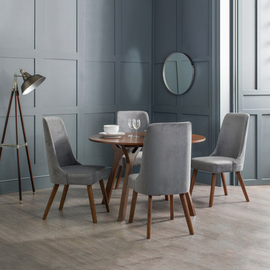 Huxley Chenille Dining Chair - Dusk Grey