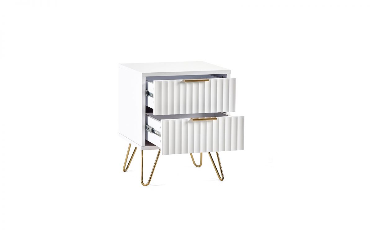 Murano 2 Drawer Bedside 