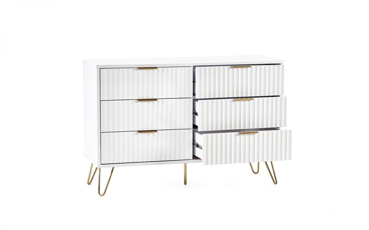 Murano 6 Drawer Chest - Matt White