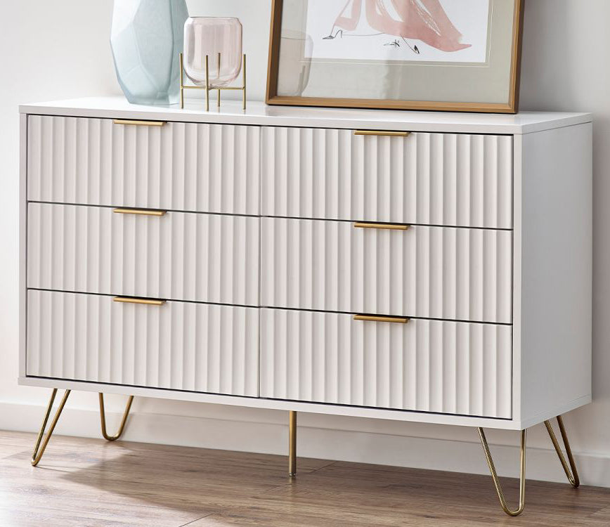 Murano 6 Drawer Chest - Matt White