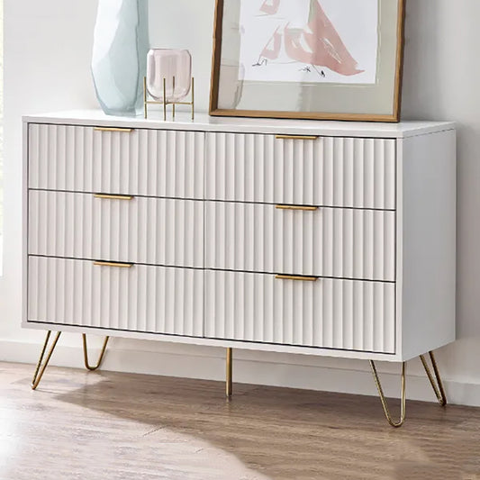 Murano 6 Drawer Chest - Matt White