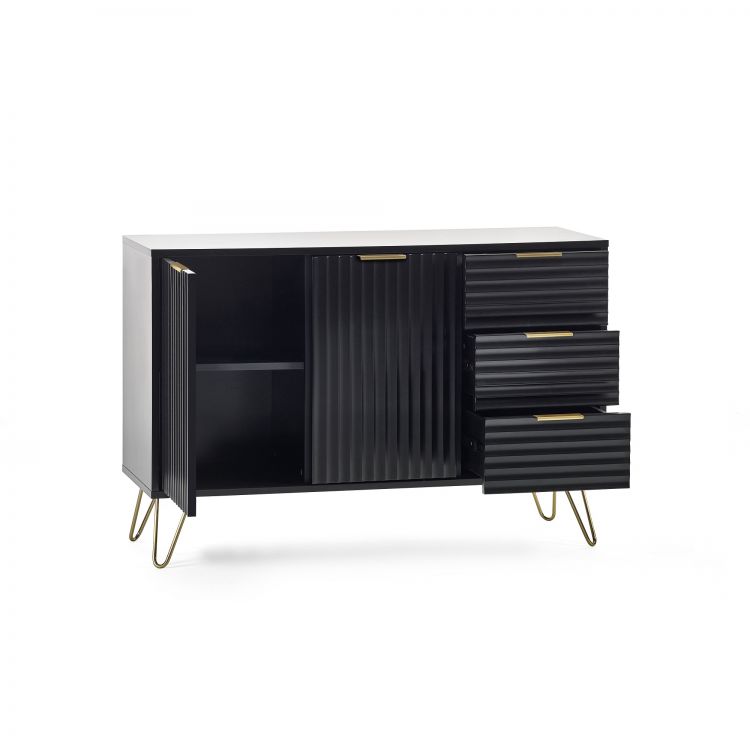 Murano Large Sideboard - Matt Black