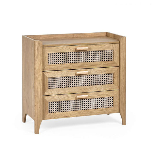 Sydney Rattan Front 3 Drawer Chest