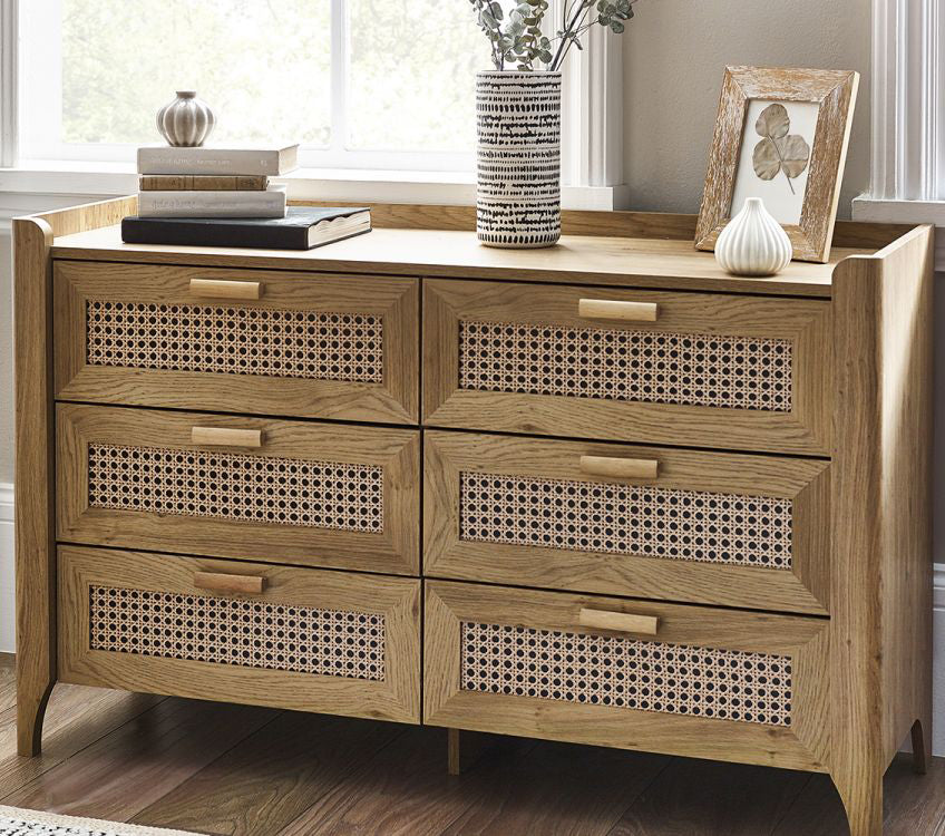 Sydney 6 Drawer Rattan Front Wide Chest
Success
