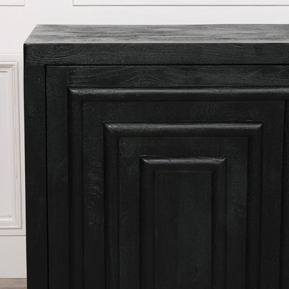 Black Contemporary 3 Door Sideboard